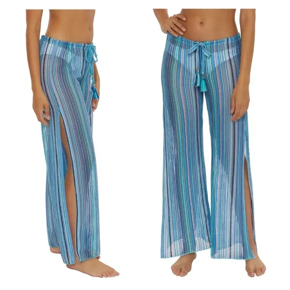 Becca by Becca Virtue Crochet Seaside Split Leg Pants - Picture 2 of 3